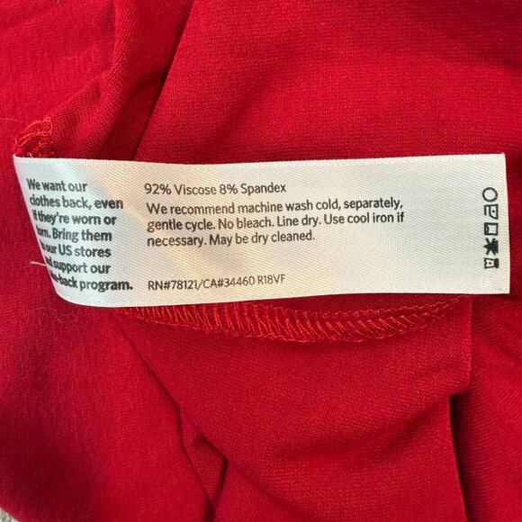 Eileen Fisher Women's Red Tunic Blouse XS Long Sleeves Lagenlook Stretch - Picture 4 of 7